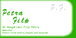petra filp business card